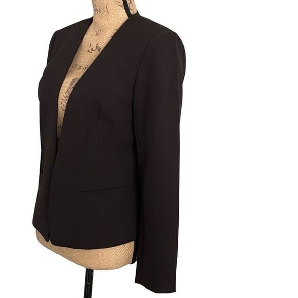 EUC Halogen Nordstrom Black Classic Open Buttonless Blazer - Small - Picture 2 of 7